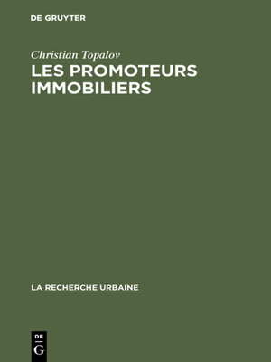 cover image of Les promoteurs immobiliers